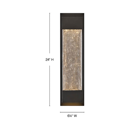 Rune Outdoor LED Wall Light - line drawing.