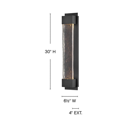 Rune Outdoor LED Wall Light - line drawing.