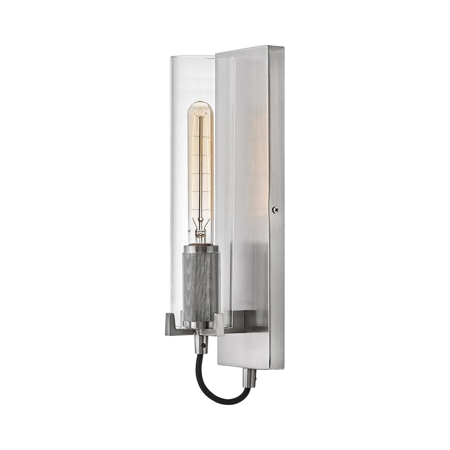 Ryden Single Wall Light in Brushed Nickel (Clear).