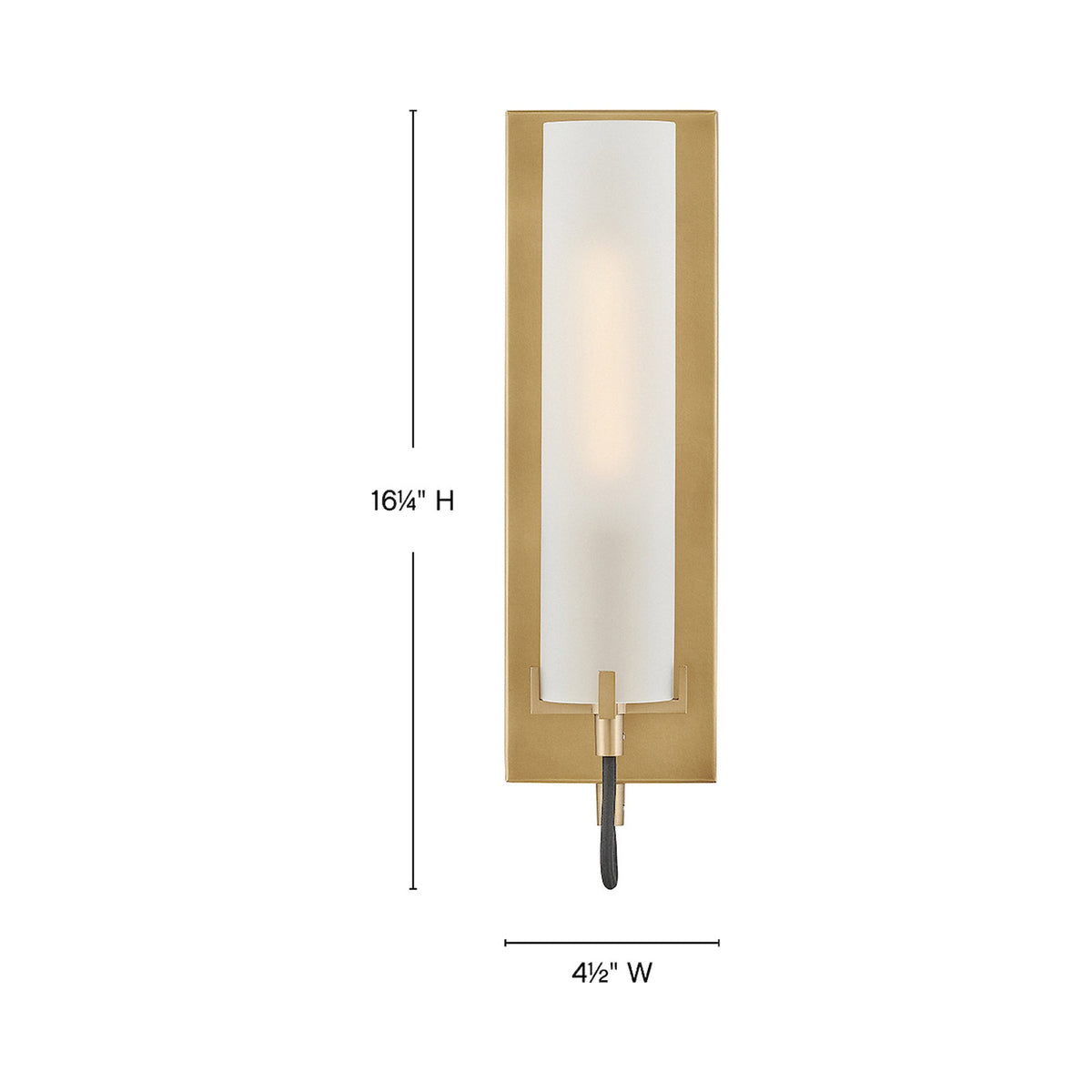 Ryden Single Wall Light - line drawing.