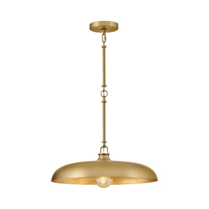 Sadie Pendant Light in Lacquered Brass/Lacquered Brass (18-Inch).