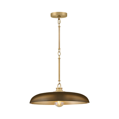Sadie Pendant Light in Lacquered Brass/Heritage Bronze (18-Inch).