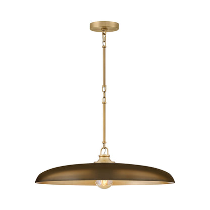 Sadie Pendant Light in Lacquered Brass/Heritage Bronze (24-Inch).