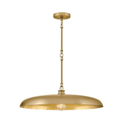 Sadie Pendant Light in Lacquered Brass/Lacquered Brass (24-Inch).