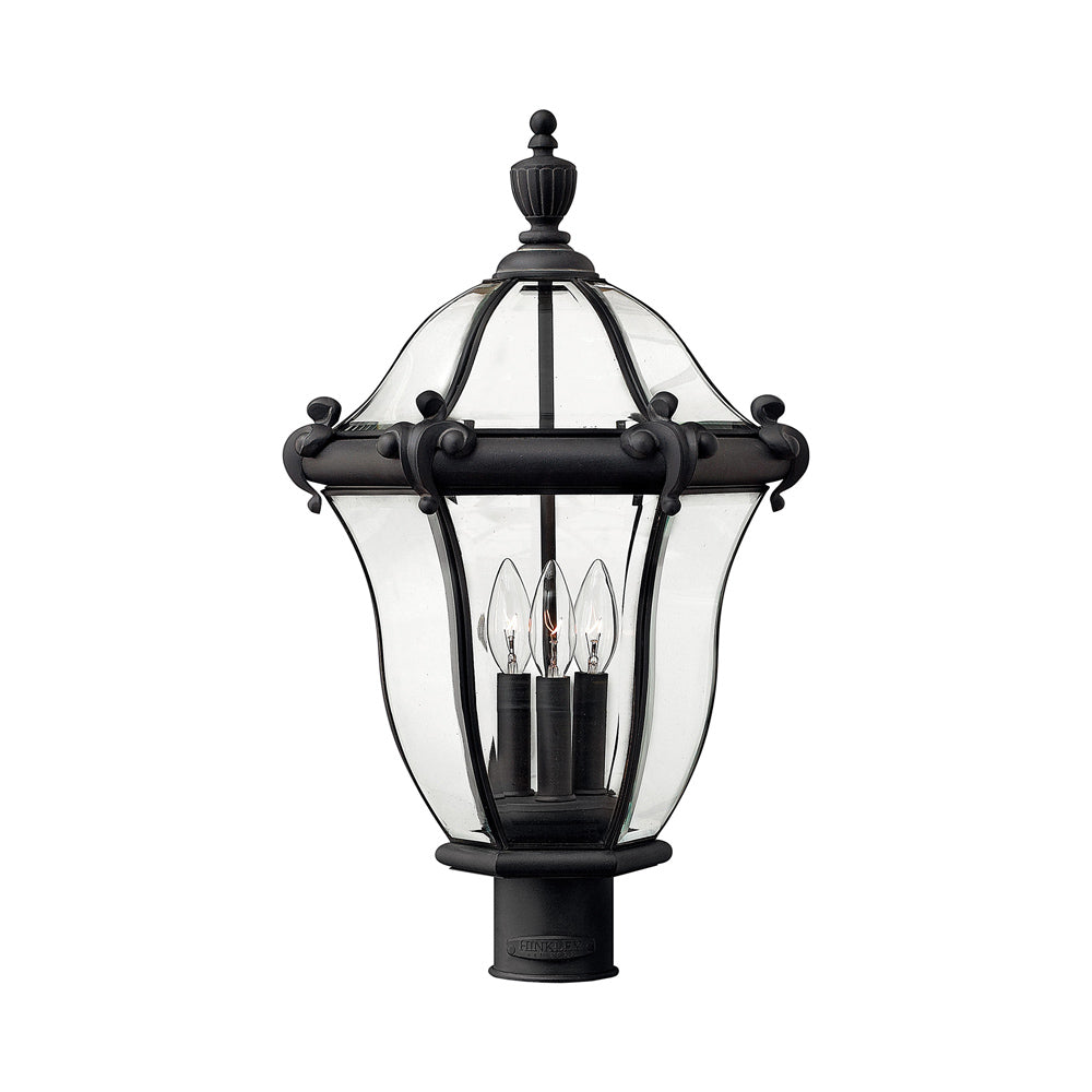 San Clemente Outdoor Post Light in Museum Black (22.25-Inch).