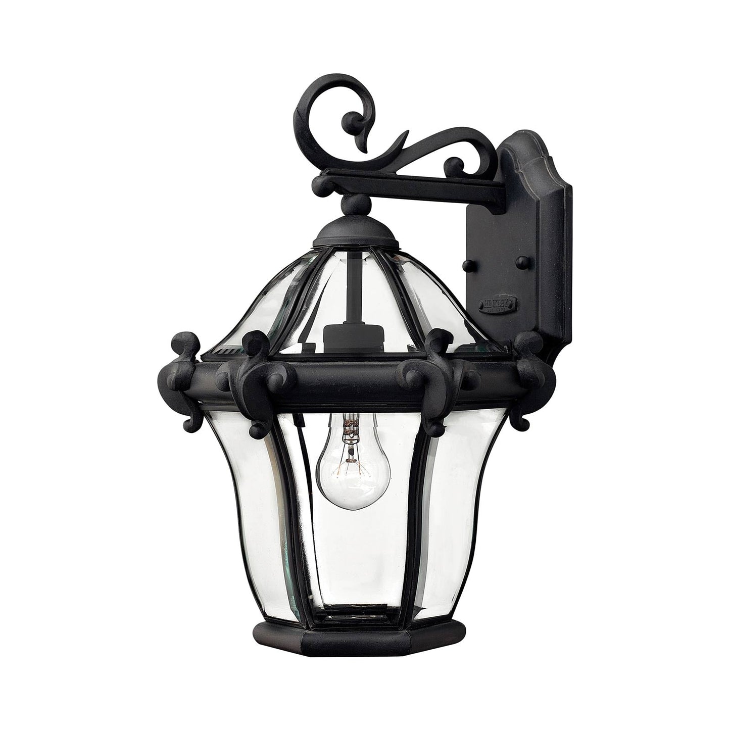 San Clemente Outdoor Wall Light in Museum Black (13.75-Inch).
