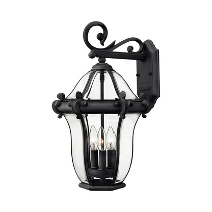 San Clemente Outdoor Wall Light in Museum Black (19.75-Inch).