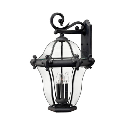 San Clemente Outdoor Wall Light in Museum Black (25.75-Inch).