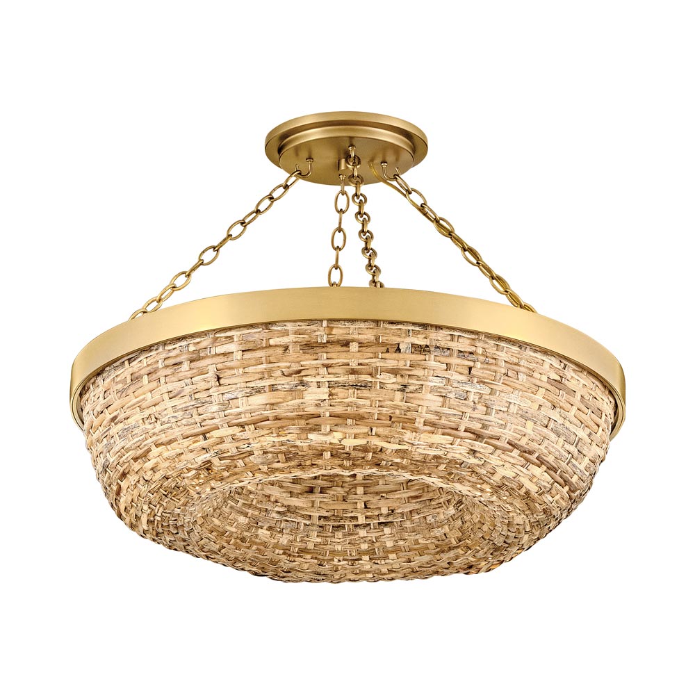 Sanibel Semi Flush Convertible Pendant Light in Detail.