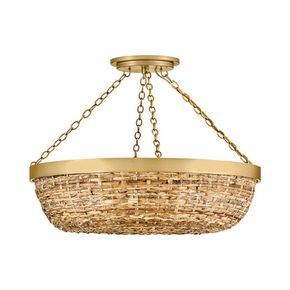Sanibel Semi Flush Convertible Pendant Light in Detail.