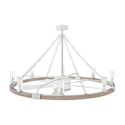 Sawyer Outdoor LED Ceiling Fan in Matte White (44-Inch).
