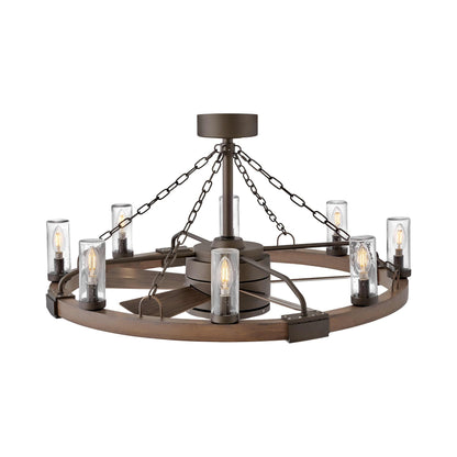 Sawyer Outdoor LED Ceiling Fan in Metallic Matte Bronze (28-Inch).