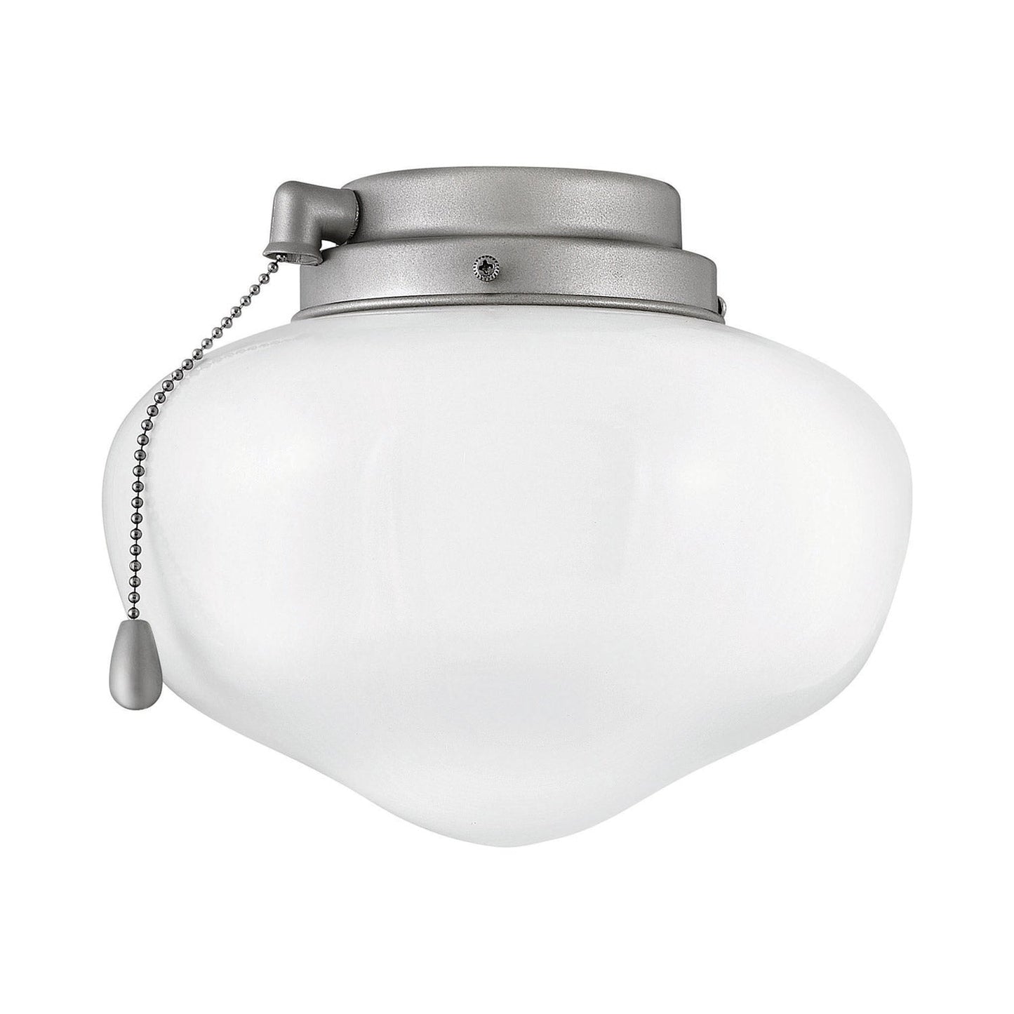 Schoolhouse Light Kit in Brushed Nickel.