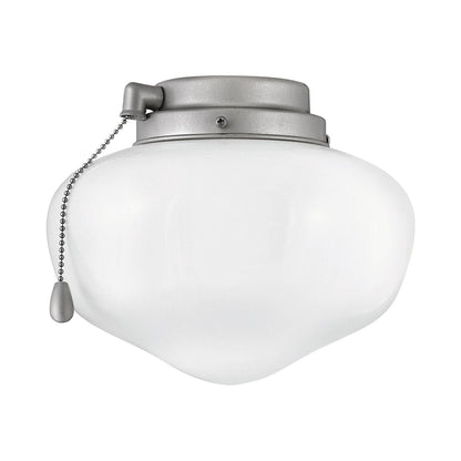Schoolhouse Light Kit in Brushed Nickel.