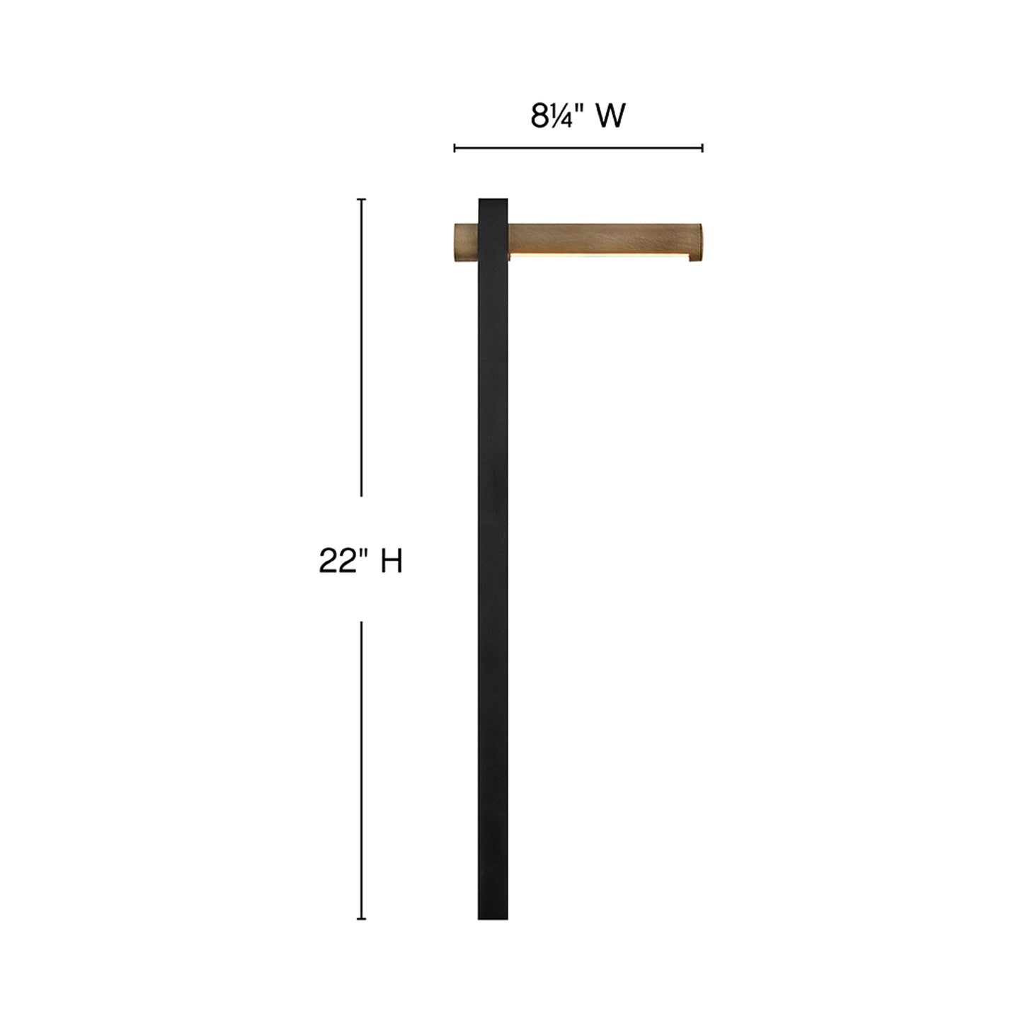 Scope Outdoor LED Path Light - line drawing.