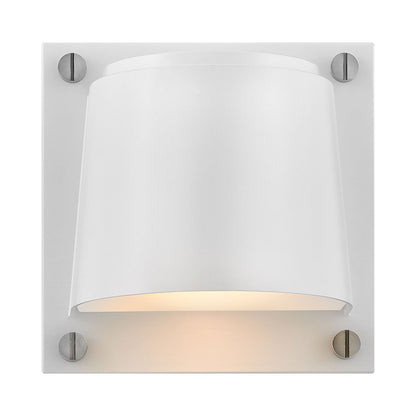 Scout Outdoor Wall Light in Satin White.