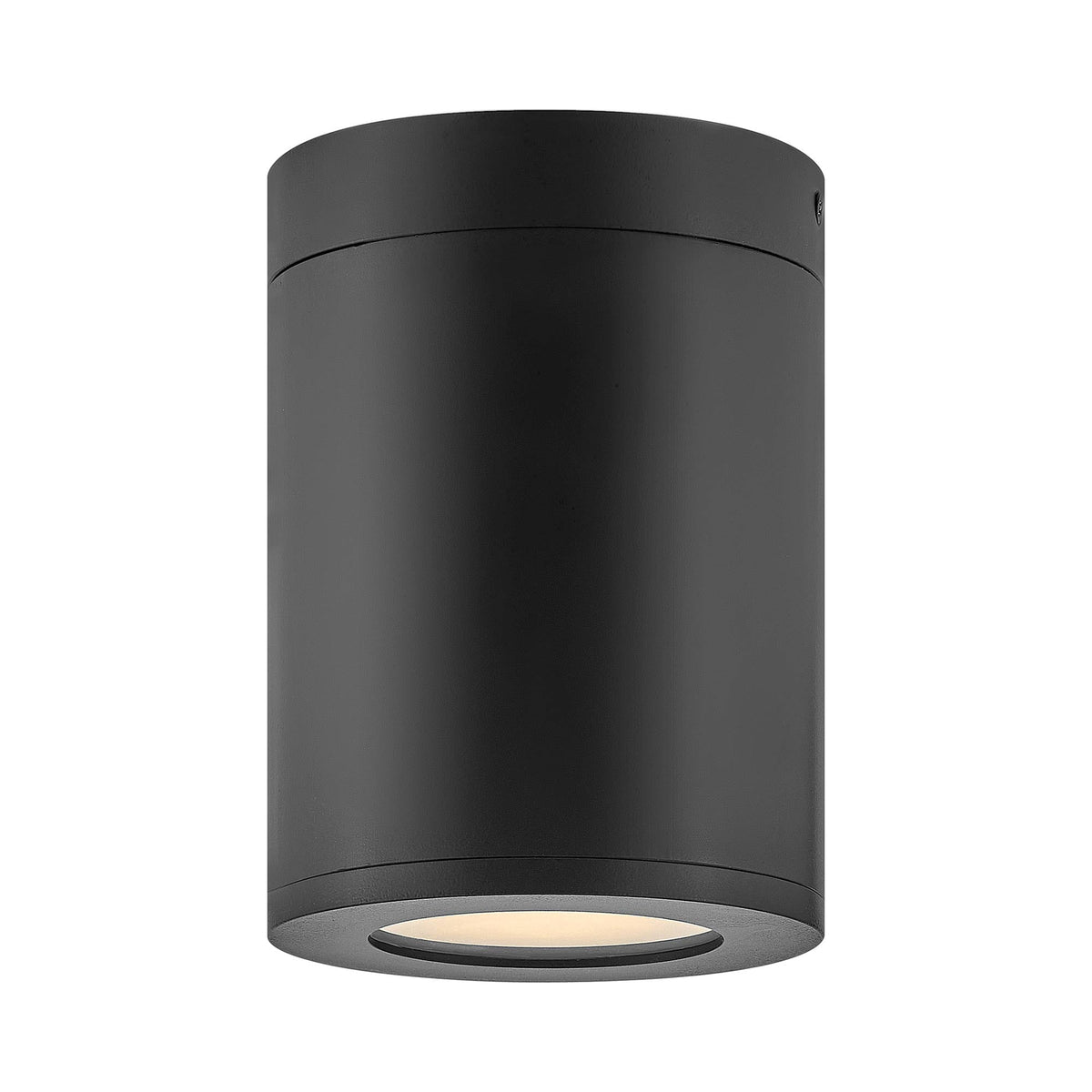 Silo Outdoor Flush Mount Ceiling Light in Black.