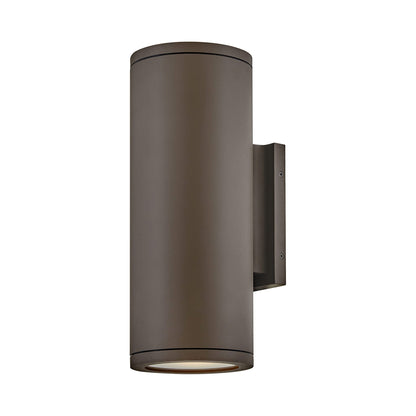 Silo Outdoor Up/Down Wall Light in Architectural Bronze (16-Inch).