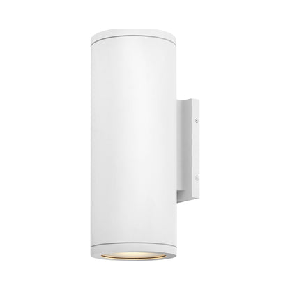 Silo Outdoor Up/Down Wall Light in Textured White (16-Inch