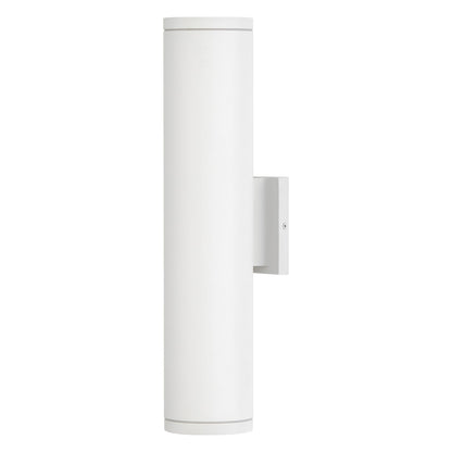 Silo Outdoor Up/Down Wall Light in Textured White (20-Inch