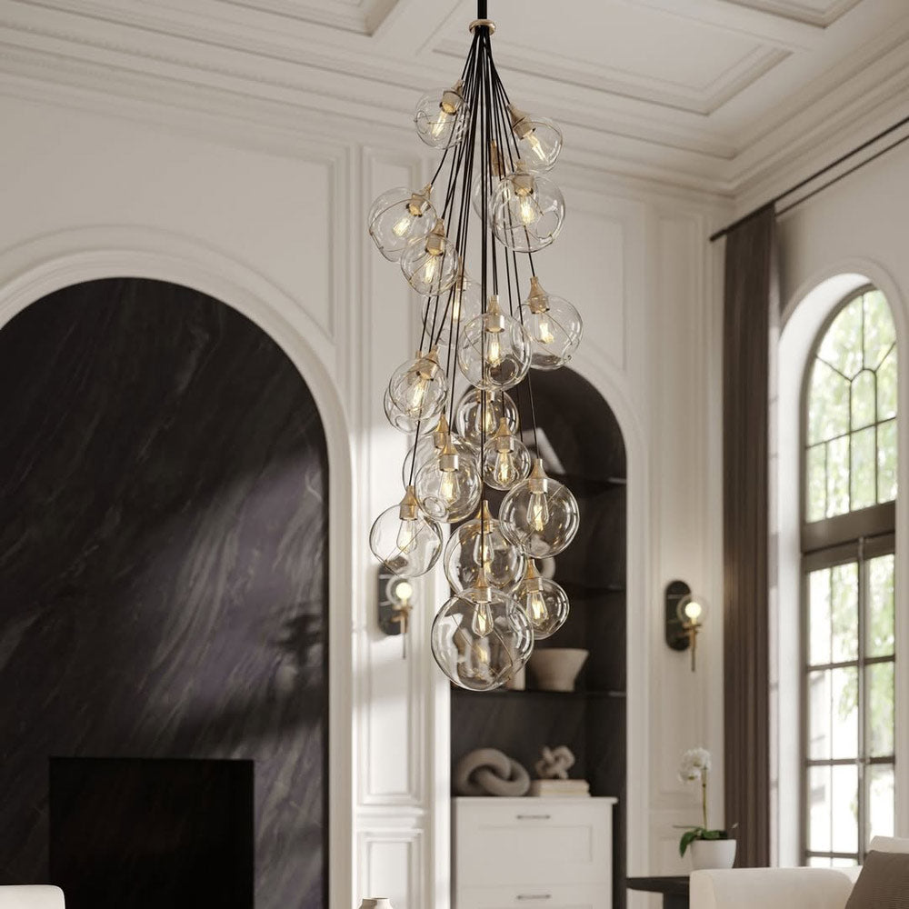 Skye Chandelier in living room.