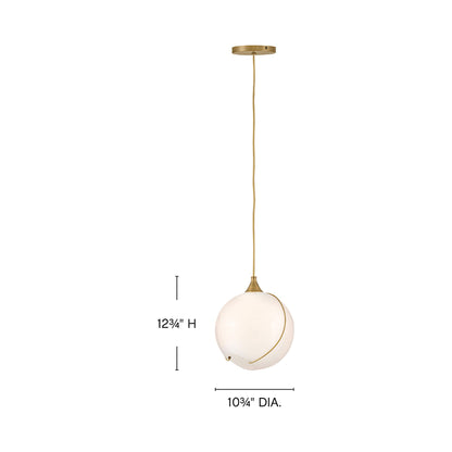 Skye Single Pendant Light - line drawing.