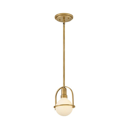 Somerset Convertible Semi Flush Mount Ceiling Light in Heritage Brass.