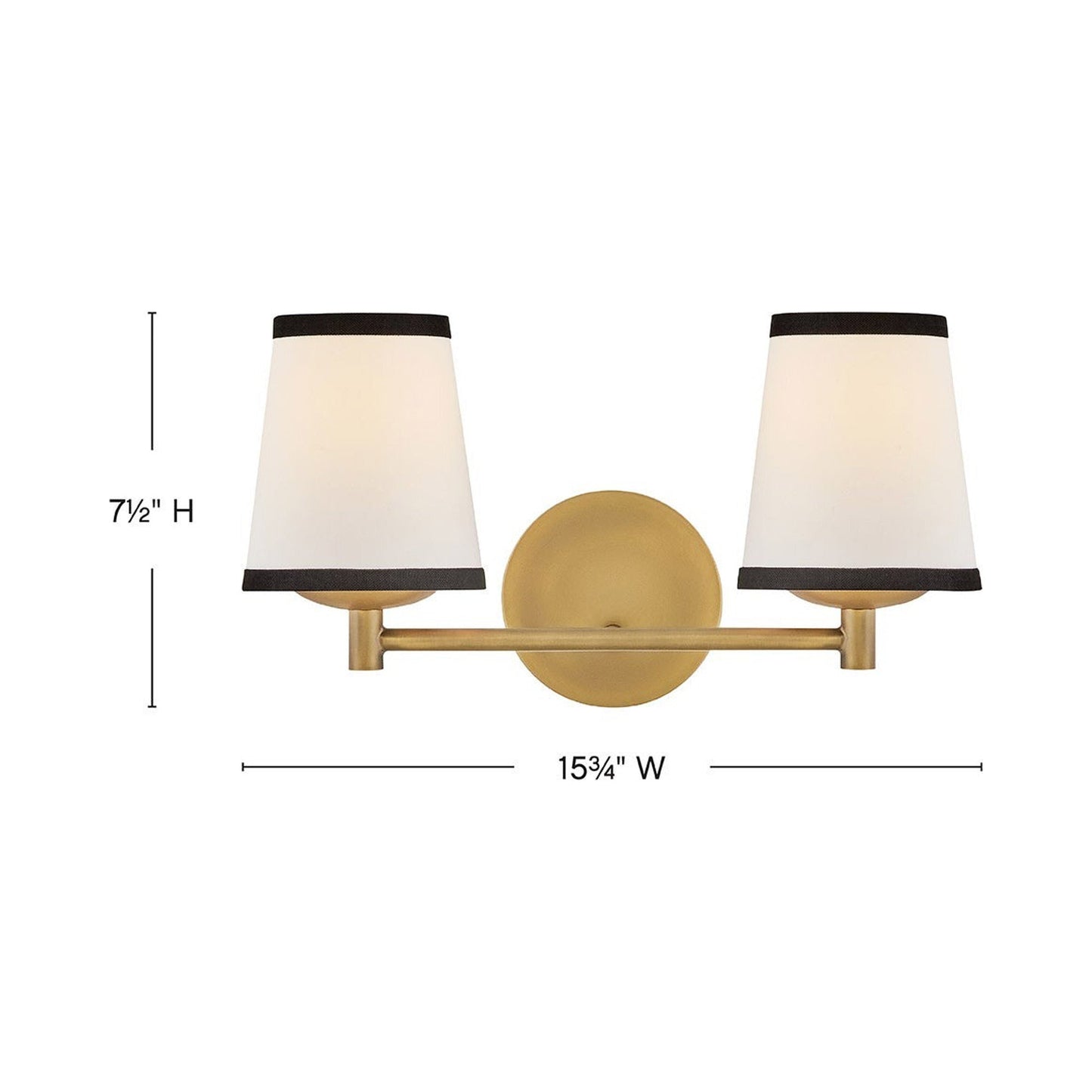 Sonia Bath Vanity Light - line drawing.