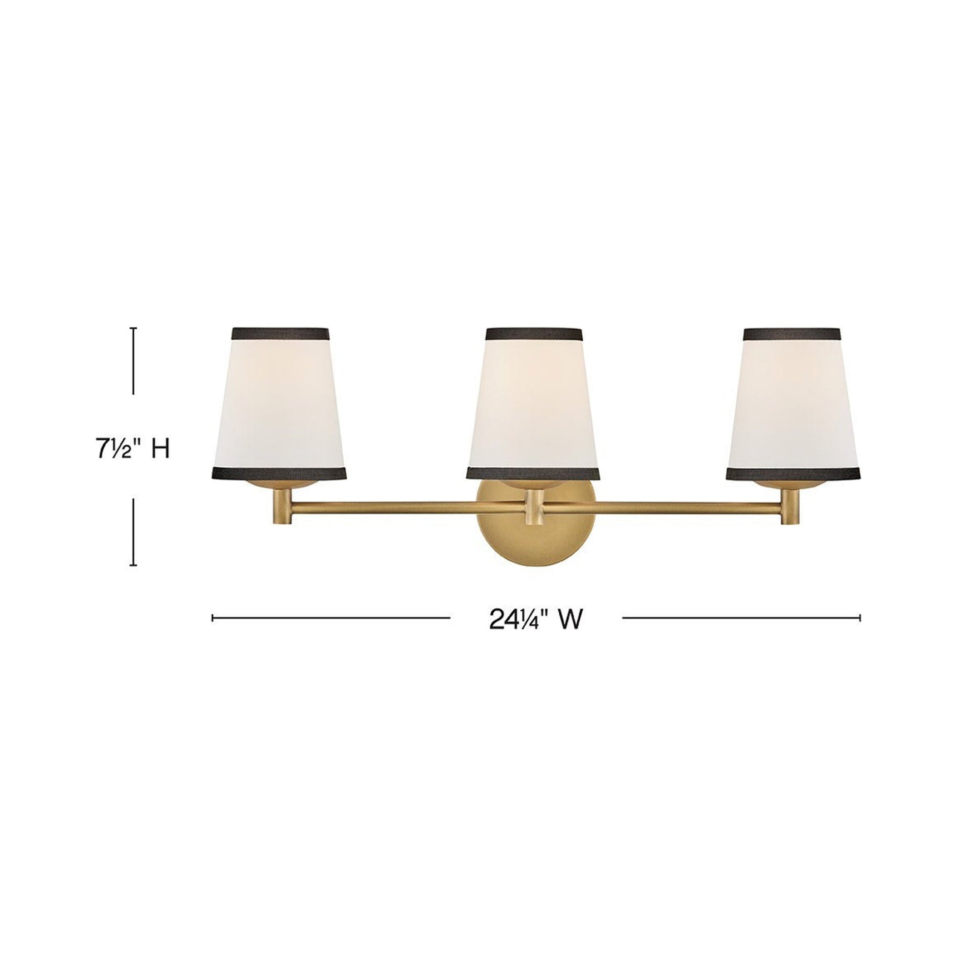 Sonia Bath Vanity Light - line drawing.