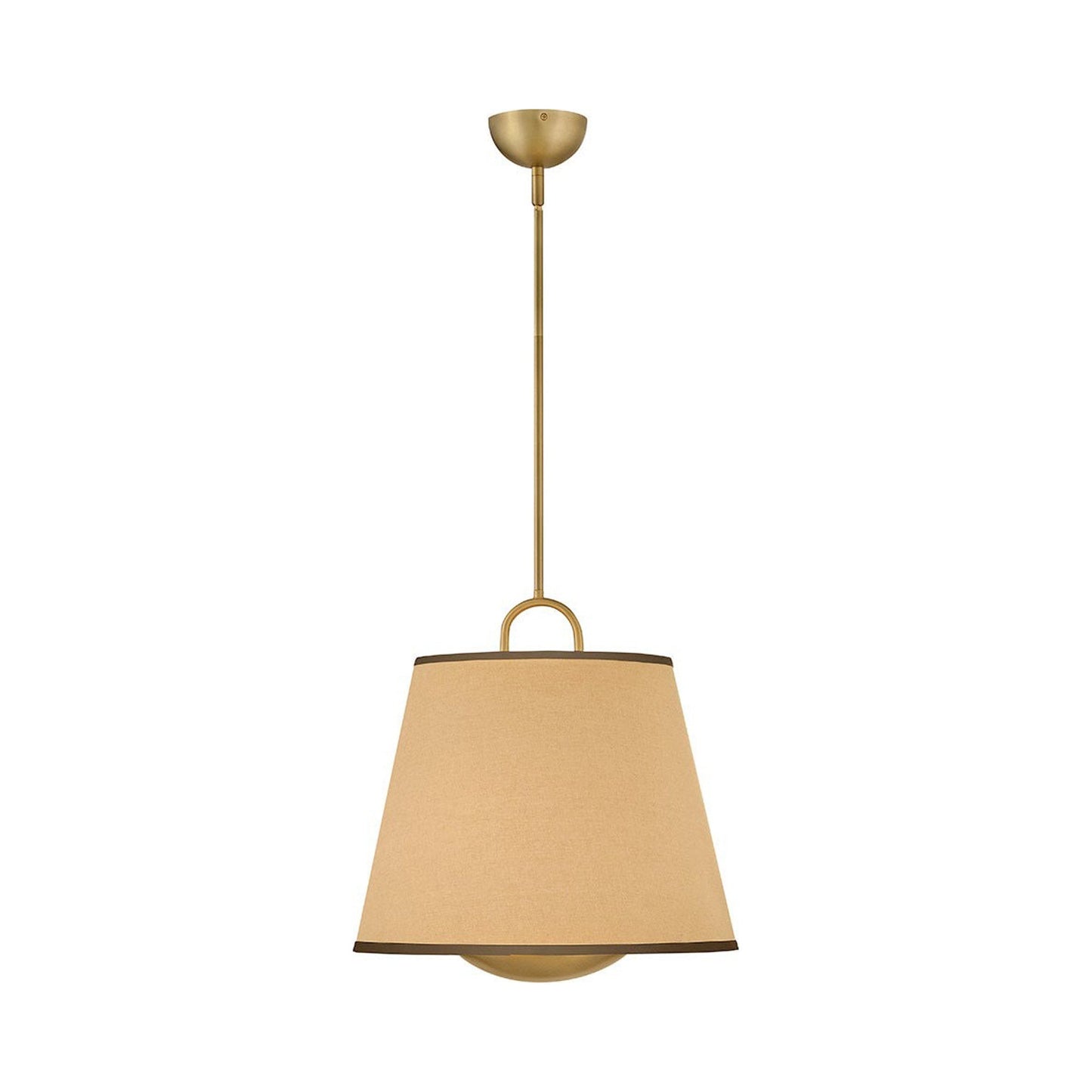 Sonia Pendant Light in Light Beige Fabric.