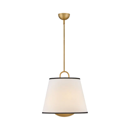 Sonia Pendant Light in Off-White Linen.