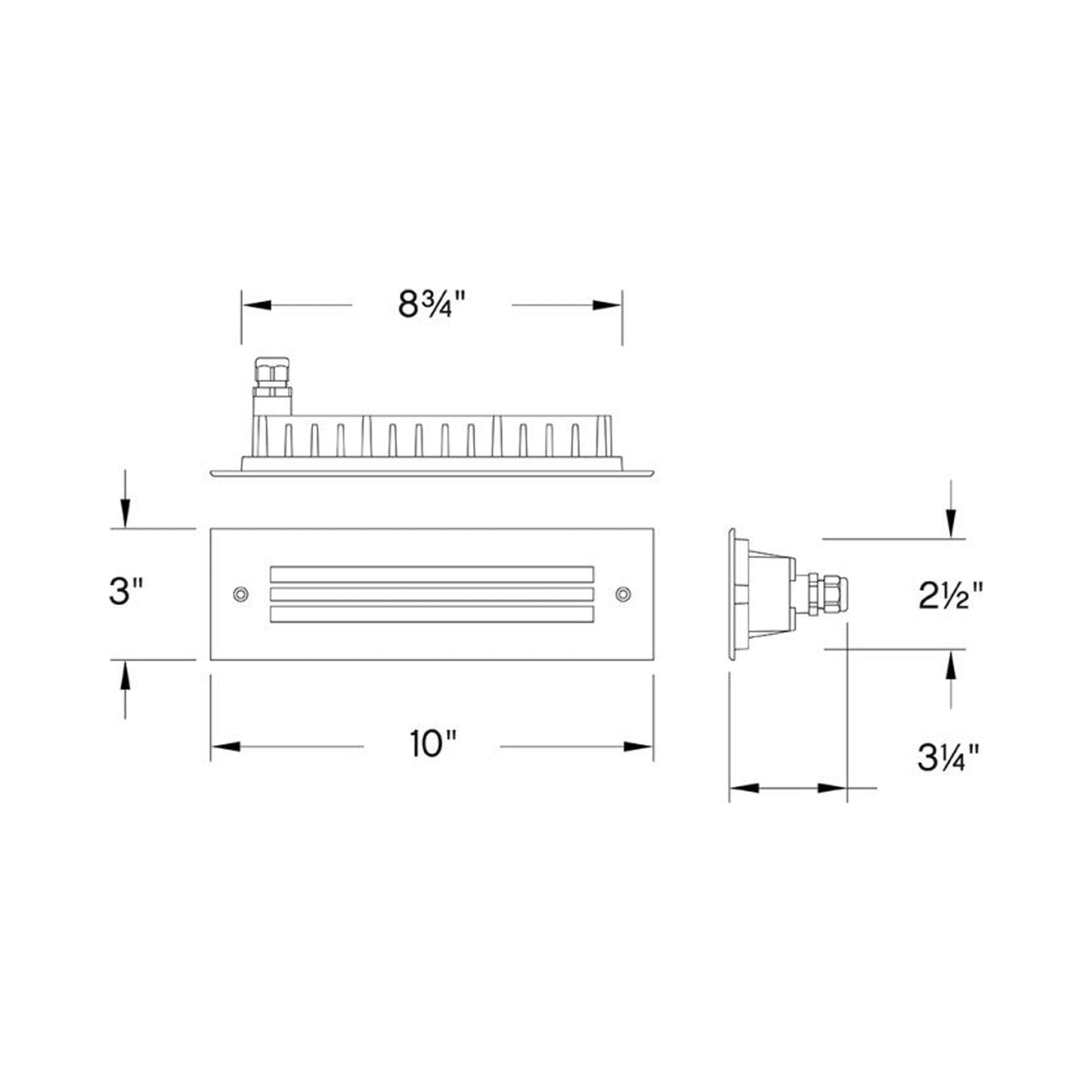 Sparta Dash 15335 Outdoor LED Step Light - line drawing.
