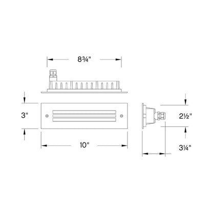 Sparta Dash 15335 Outdoor LED Step Light - line drawing.