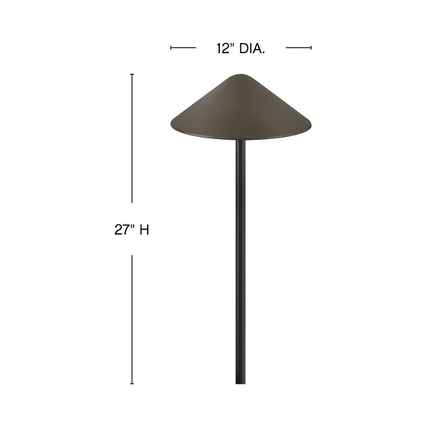 Springfield Outdoor Path Light - line drawing.