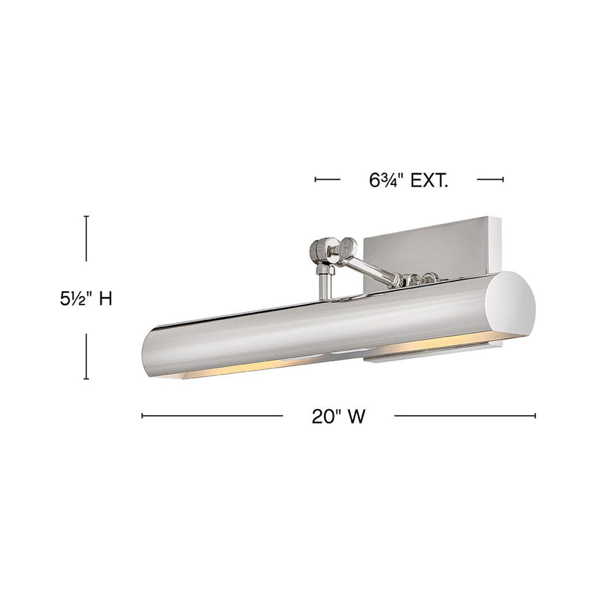 Stokes Wall Light - line drawing.