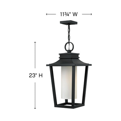 Sullivan Outdoor Pendant Light - line drawing.