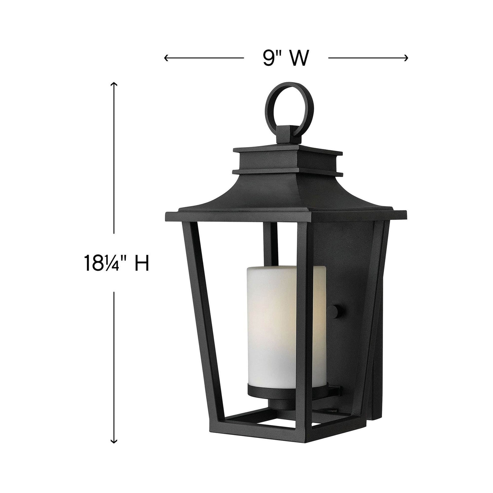 Sullivan Outdoor Wall Light - line drawing.