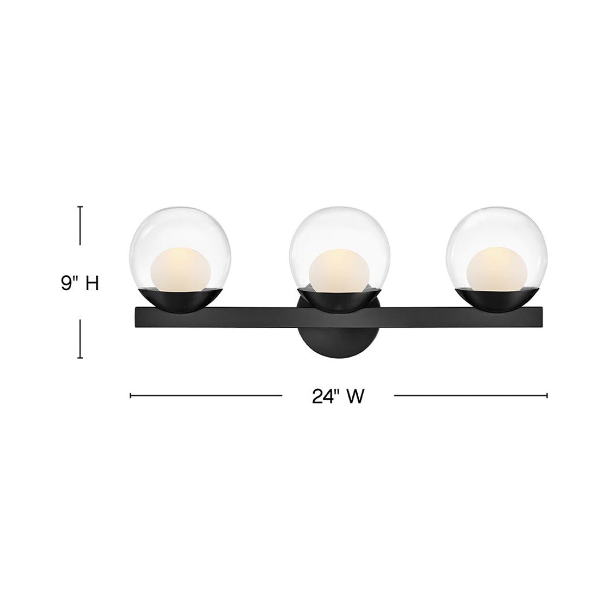 Sunni Bath Vanity Light - line drawing.
