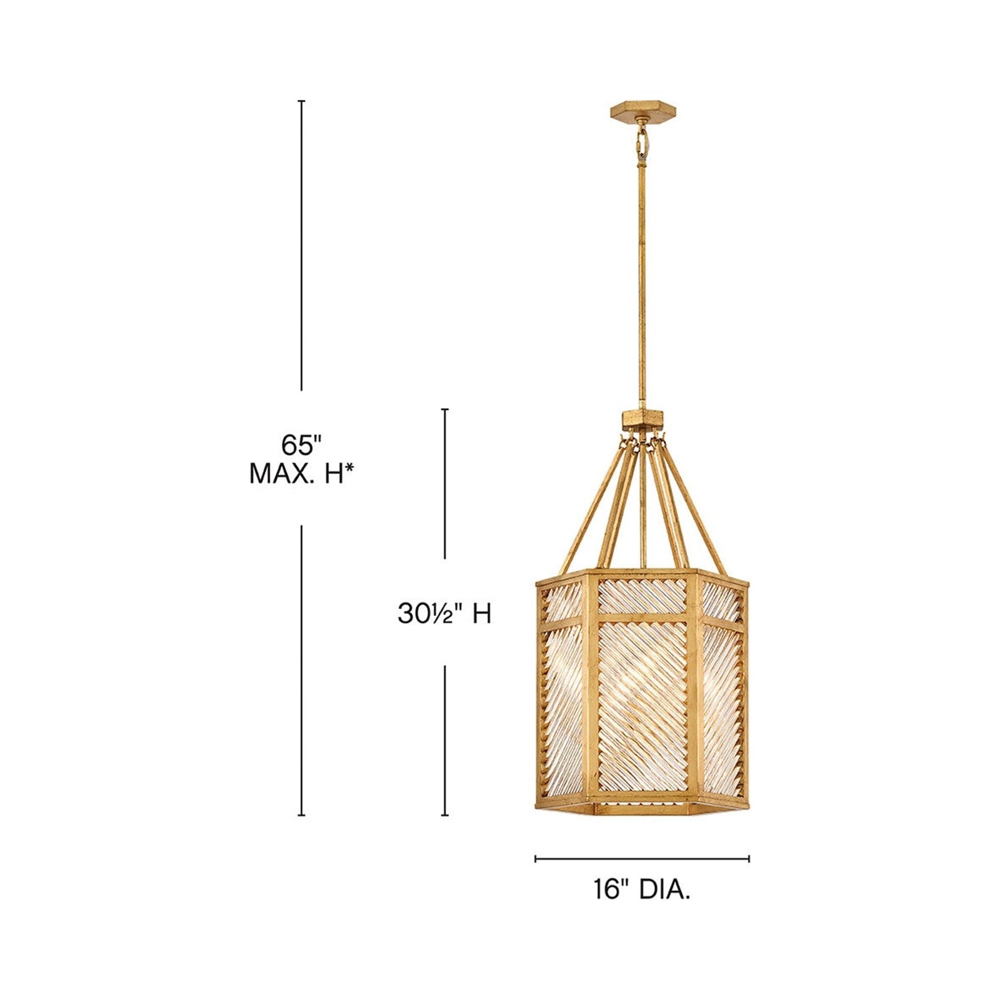 Sura Pendant Light - line drawing.