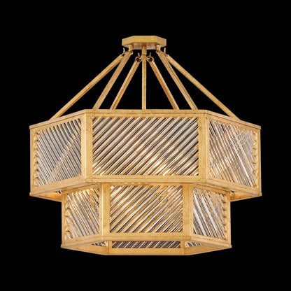 Sura Semi Flush Convertible Chandelier in Detail.
