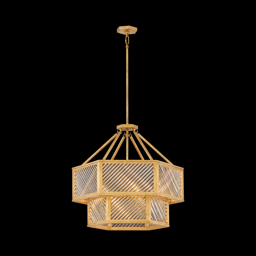 Sura Semi Flush Convertible Chandelier in Detail.