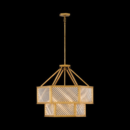 Sura Semi Flush Convertible Chandelier in Detail.