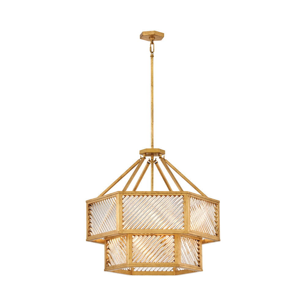Sura Semi Flush Convertible Chandelier in Detail.