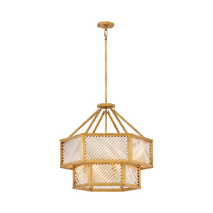 Sura Semi Flush Convertible Chandelier in Detail.