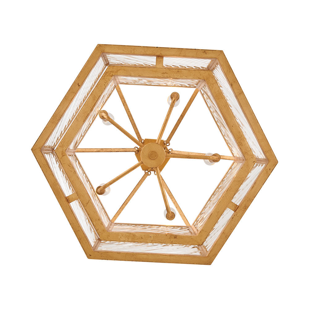 Sura Semi Flush Convertible Chandelier in Detail.
