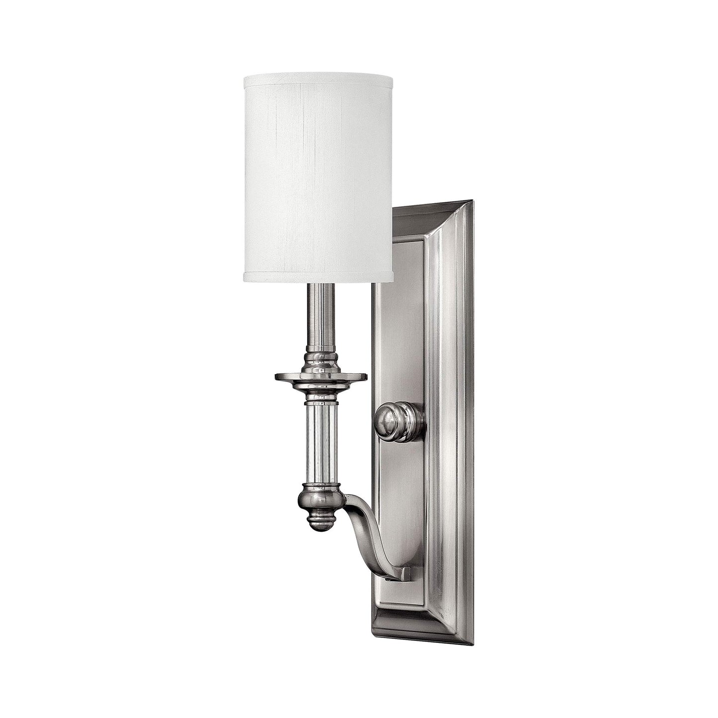 Sussex Wall Light in Brushed Nickel.