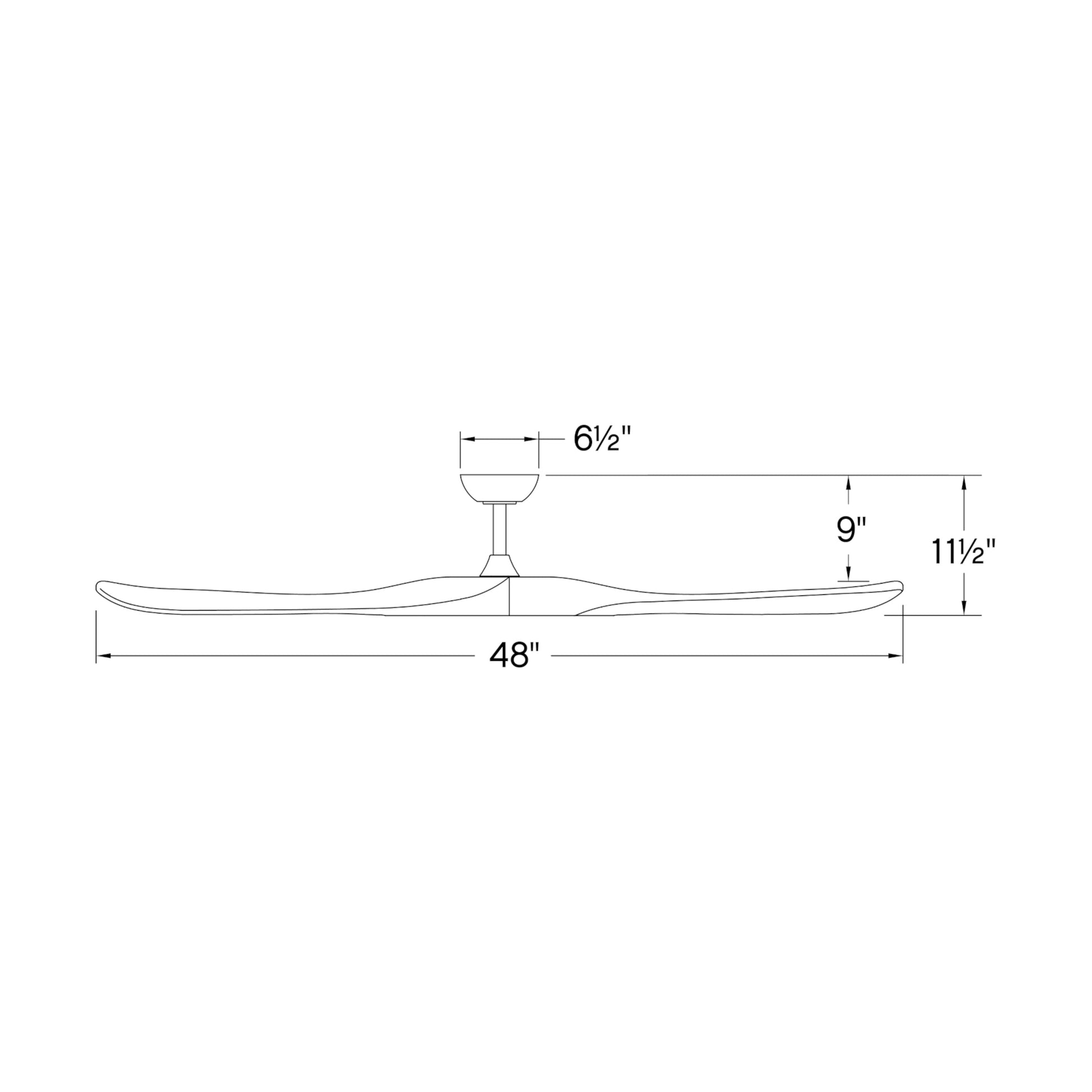 Swell Ceiling Fan - line drawing.