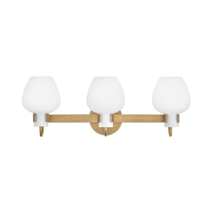 Sylvie Bath Vanity Light in Heritage Brass (Medium).