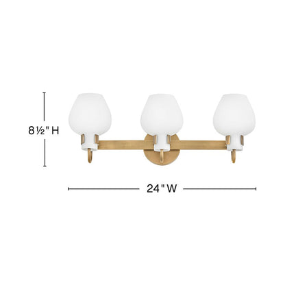 Sylvie Bath Vanity Light - line drawing.