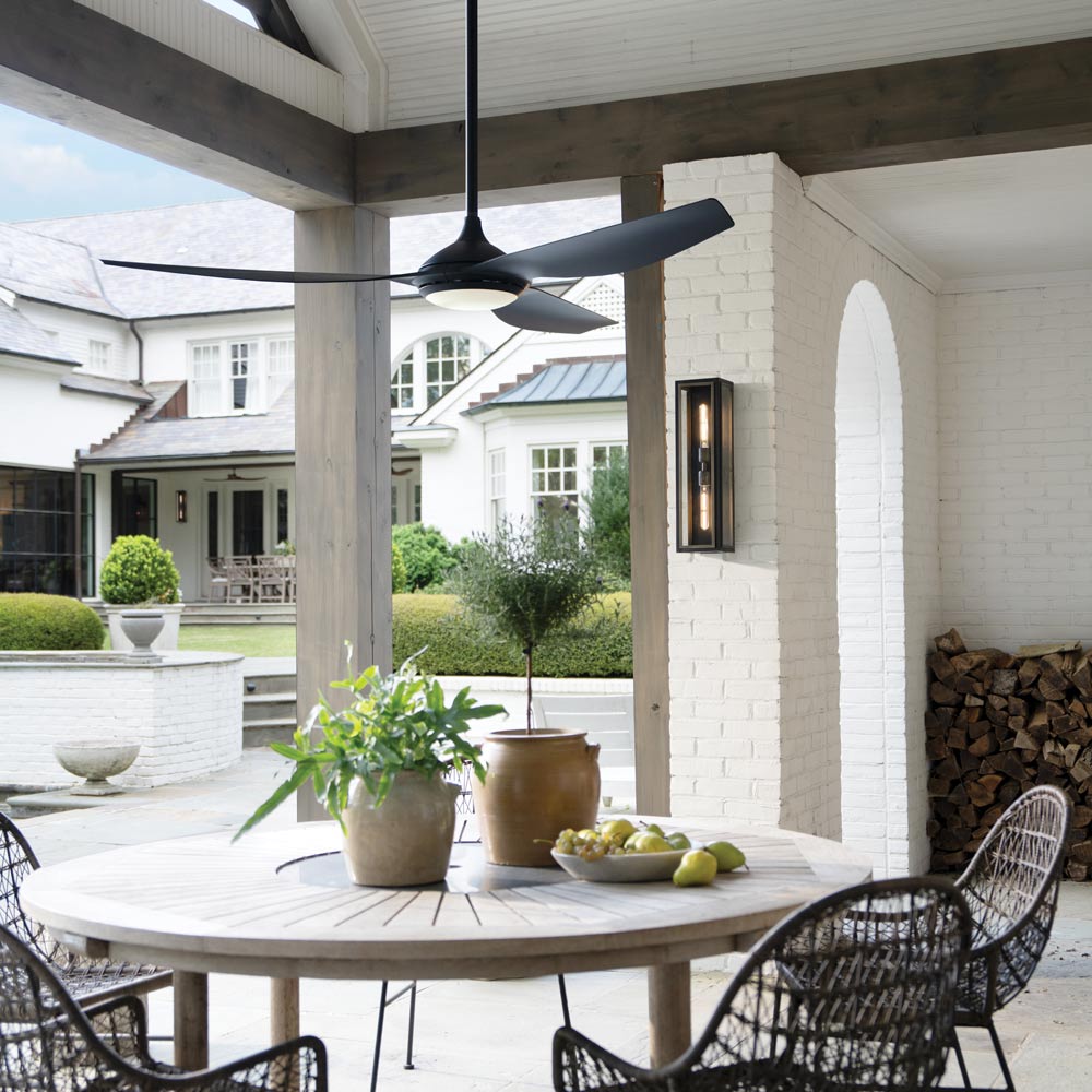 Talan Smart LED Ceiling Fan in garden.